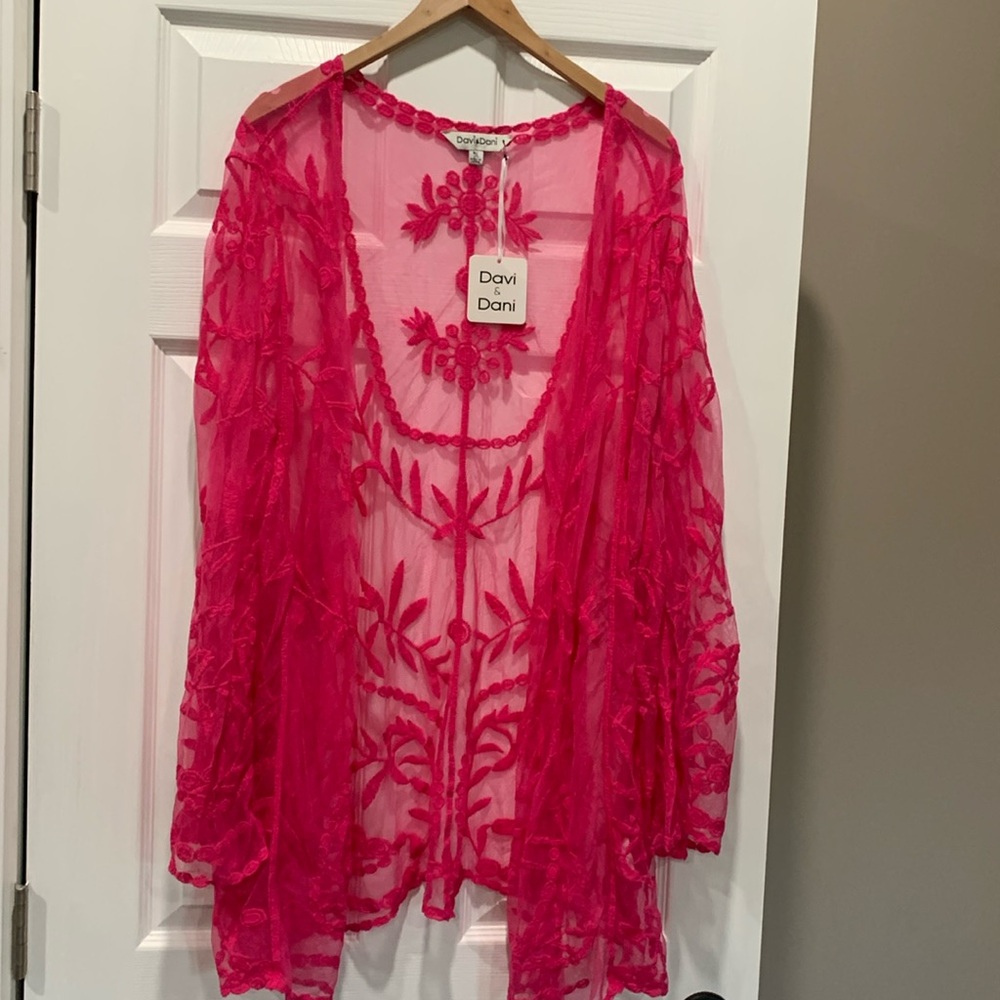NWT!  Hot pink kimono.
